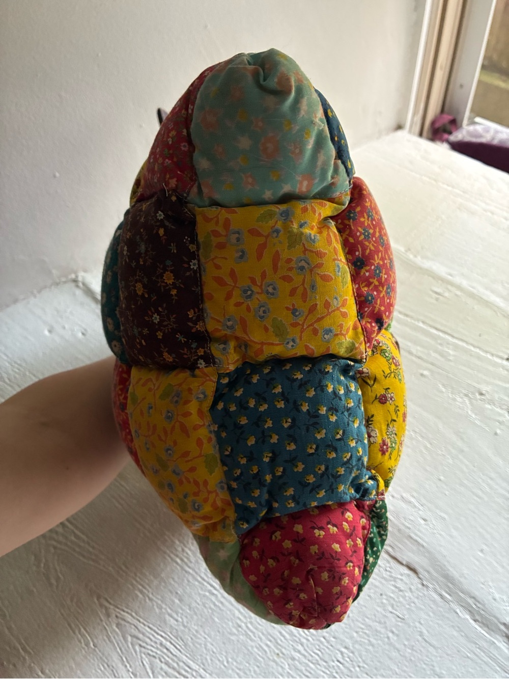 Vintage Patchwork Quilted Multicolor Handbag/Sewing Bag - Picture 7 of 7